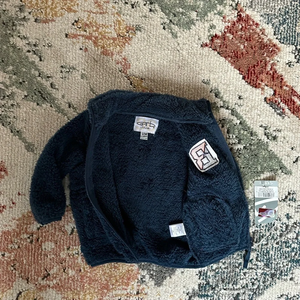 New RARE Bucknell Bison University 6-12 M Baby Fleece Zip Jacket Garb Team 96